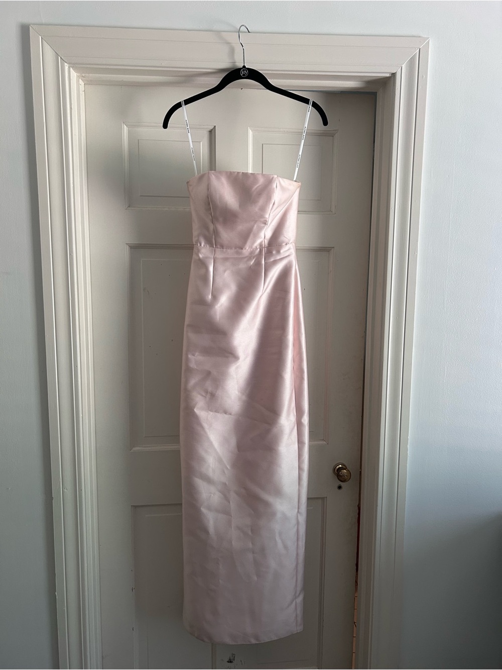 ALFRED SUNG Pale Pink Satin Dress
